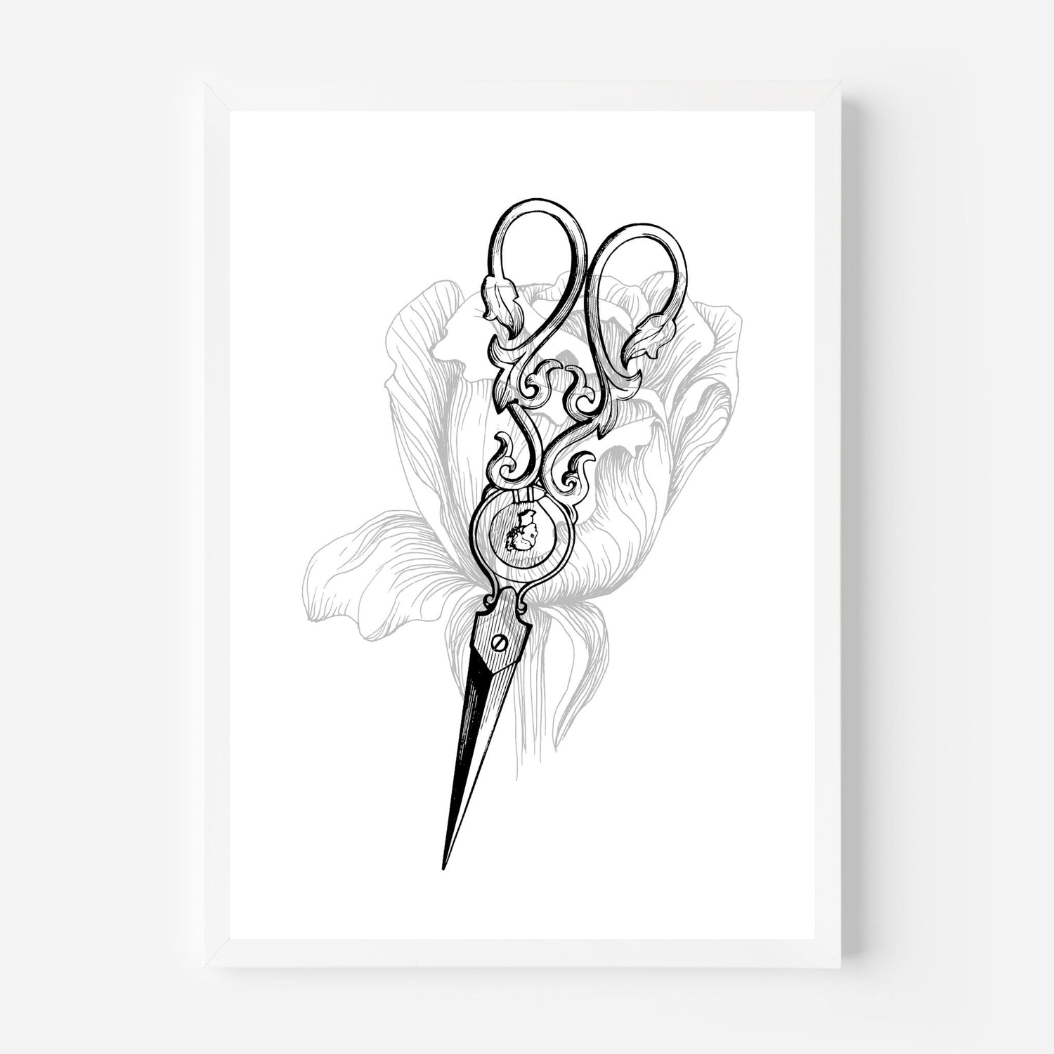 Hair Stylist Hair Salon Vintage Scissor Floral Poster | Zazzle